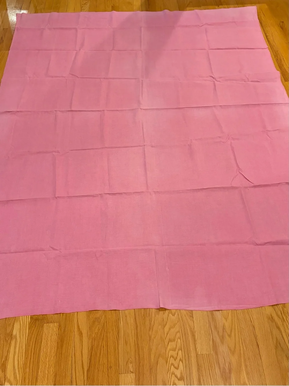 Soft Pink Linen tablecloth - Folded , approximately 86